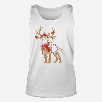German Shepherd Gorgeous Reindeer Christmas Shirt Unisex Tank Top - Seseable