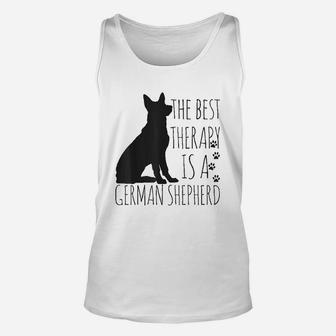 German Shepherds Are The Best Therapy Dog Lover Funny Unisex Tank Top - Seseable
