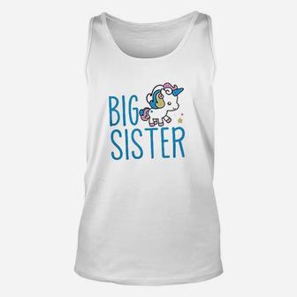 Girls Big Sister Unicorn birthday Unisex Tank Top - Seseable