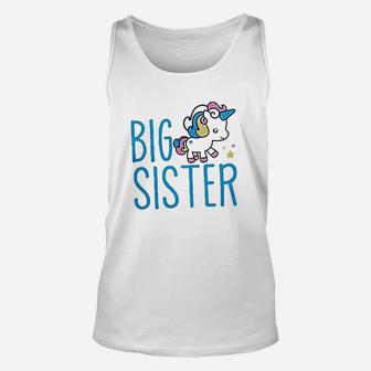 Girls Big Sister Unicorn birthday Unisex Tank Top - Seseable