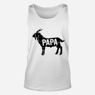 Goat Papa Greatest Of All Time Dad Unisex Tank Top - Seseable