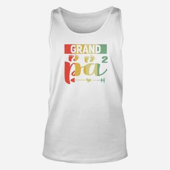 Grand Papa Squared Promoted Grandpa Again Gift Unisex Tank Top - Seseable