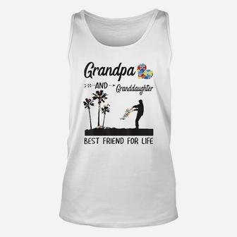 Grandpa And Granddaughter Best Friend For Life Puzzle Awareness Unisex Tank Top - Seseable