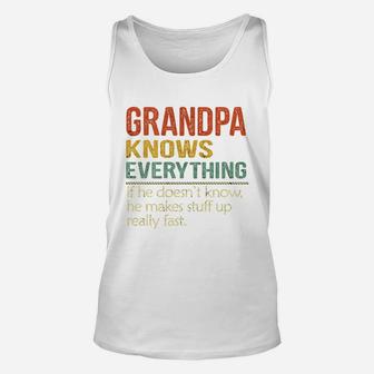 Grandpa Knows Everything Vintage 2020 Unisex Tank Top - Seseable