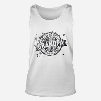 Grandpa The Man Myth Bad Influence Fathers Day Unisex Tank Top - Seseable