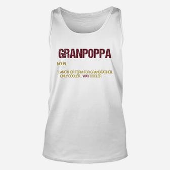 Granpoppa Funny Grandfather Definition Distressed Retro Men Gift Unisex Tank Top - Seseable