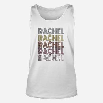 Graphic First Name Rachel Retro Pattern Vintage Style Unisex Tank Top - Seseable