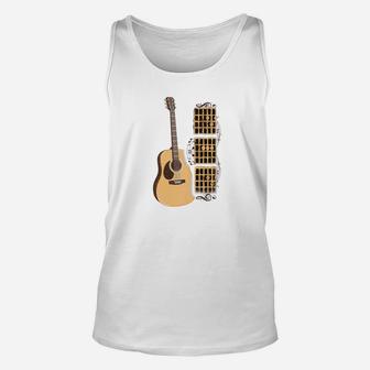 Guitar Dad Shirt Dad Chord Acoustic Guitarist Fathers Day Premium Unisex Tank Top - Seseable