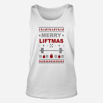 Gym Merry Liftmas Christmas Ugly Sweater Unisex Tank Top - Seseable