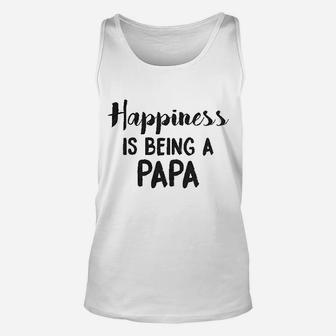 Happiness Is Being A Papa Funny Grandpa Family Relationship Unisex Tank Top - Seseable
