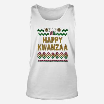 Happy Kwanzaa Style Black Heritage Holiday Graphic Unisex Tank Top - Seseable