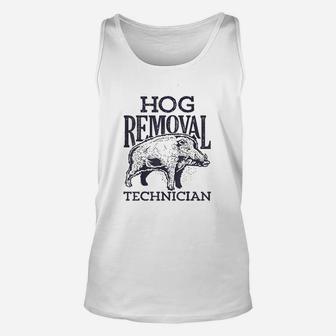 Hog Removal Technician Boar Hunting Vintage Pig Gift Unisex Tank Top | Seseable UK