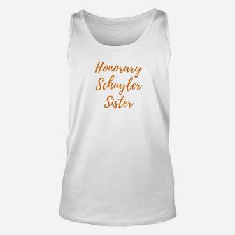 Honorary Schuyler Sister Typography Graphic Hamilton Unisex Tank Top - Seseable