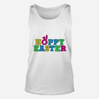 Hoppy Easter Happy Easter Cute Colorful Holiday Unisex Tank Top - Seseable