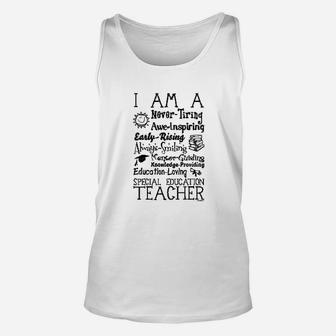 I Am A Special Education Teacher Poem Teachers Day Unisex Tank Top - Seseable