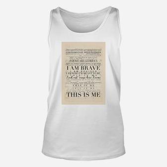 I Am Brave, This Is Me Unisex Tank Top - Seseable