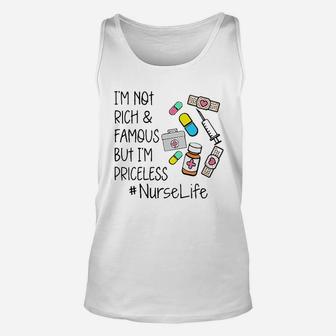 I Am Not Rich And Famous But I Am Priceless Unisex Tank Top - Seseable