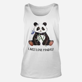 I Just Love Pandas Bamboo Tree Unisex Tank Top - Seseable