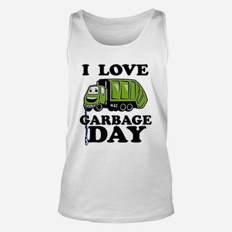 I Love Garbage Day Little Boys Trash Truck Unisex Tank Top - Seseable