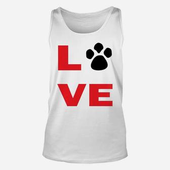I Love My Dog I Love My Pes Unisex Tank Top - Seseable