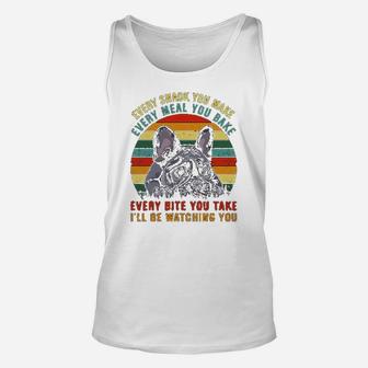 I Love You French Bulldog I Will Watching You Unisex Tank Top - Seseable