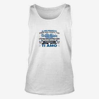 Italienisches Design Weißes Unisex TankTop Ti Amo, Liebe Botschaft Motiv - Seseable