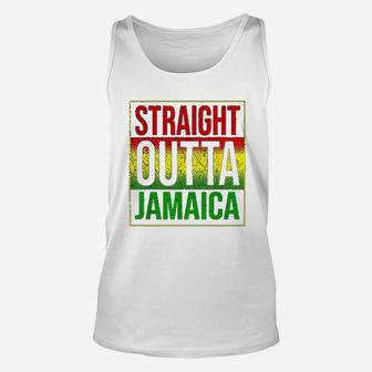 Jamaica Straight Outta Jamaica Rasta Gift Unisex Tank Top - Seseable