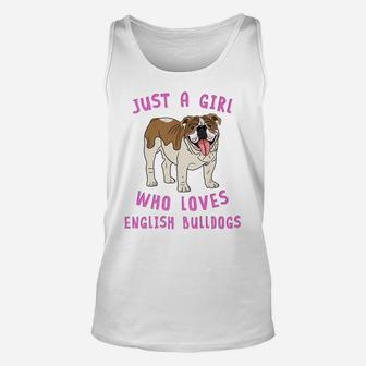 Just A Girl Who Loves English Bulldog Animal Spirit Unisex Tank Top - Seseable