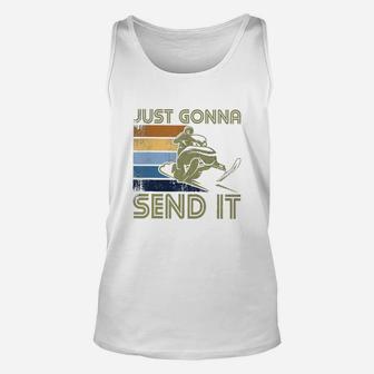 Just Gonna Send It Snowmobiling Unisex Tank Top - Seseable