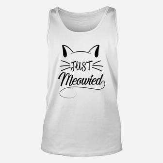 Just Married Ladies Women Wife Wifey Cat Best Gift Unisex Tank Top - Seseable
