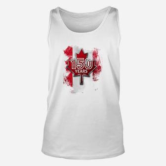 Kanada 150 Jahre Jubiläum Unisex TankTop, Ahornblatt Design - Seseable