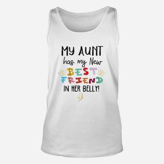 Kids Cousin Reveal My Aunt Has New Best Friend In Belly Unisex Tank Top - Seseable