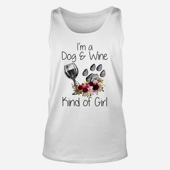 Kind Of Girl Wine And Dog For Girls Unisex Tank Top - Seseable