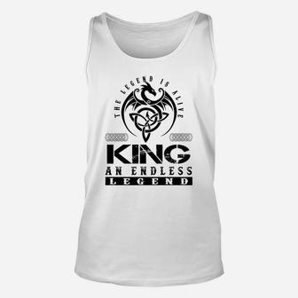 King Shirts - Legend Alive King Name Shirts Unisex Tank Top - Seseable