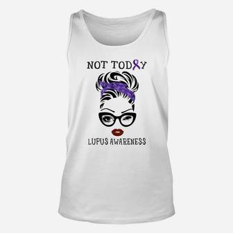 L Awareness In May We Wear Purple Not Today Unisex Tank Top - Seseable