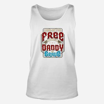 Land Of The Free Because My Daddy Is Brave Military Father Premium Unisex Tank Top - Seseable