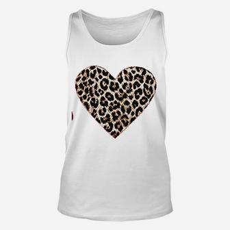 Leopard Heart Valentine's Day Love Blouse Unisex Tank Top - Seseable