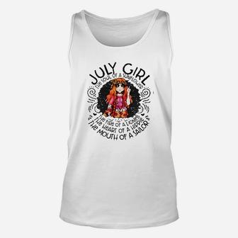 Let There Be July Girl The Soul Of A Sunflower Unisex Tank Top - Seseable