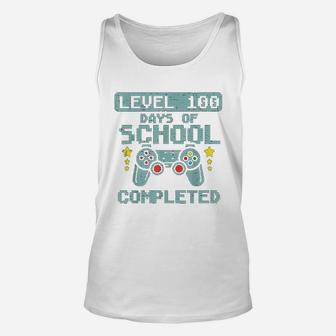 Level 100 Days Of School Completed Gamer 100th Day Game Gift Unisex Tank Top - Seseable