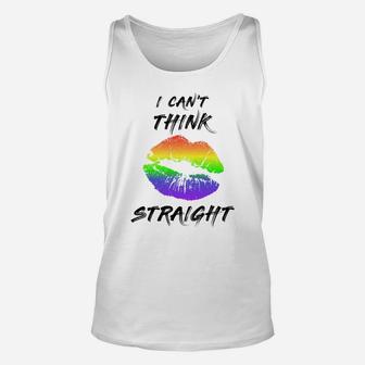 Lgbt Gay Pride I Can't Think Straight Unisex Tank Top - Seseable