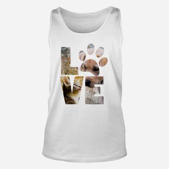 Liebe Pfotenabdruck Unisex TankTop, Tiermotiv Unisex TankTop für Tierfreunde - Seseable