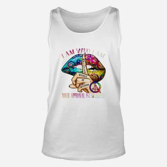 Lips Whisper Words Of Wisdom I Am Who I Am Your Approval Isnt Needed Shirt Unisex Tank Top - Seseable