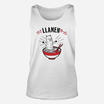 Llamen Funny Llama Hilarious Foodie Hilarious Sayings Unisex Tank Top - Seseable