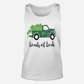 Loads Of Luck Vintage Truck St. Patrick's Day Unisex Tank Top - Seseable