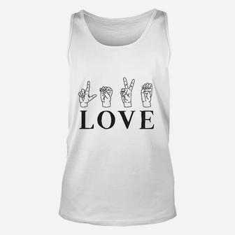 Love Sign Language Cute Asl Valentine's Day Unisex Tank Top - Seseable