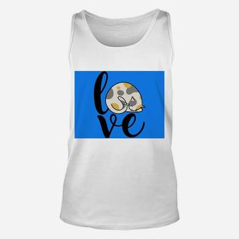 Love With Sleeping Calico Cat Unisex Tank Top - Seseable