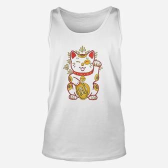 Lucky Cat Cool Japanese Good Luck Charm Japan Unisex Tank Top - Seseable