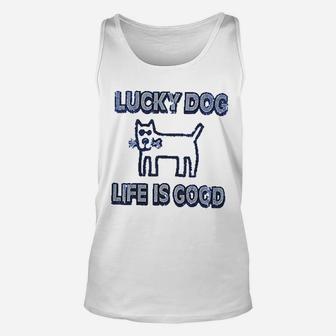 Lucky Dog Unisex Tank Top - Seseable