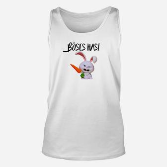 Lustiges Häschen-Unisex TankTop mit Karotte, Böses Hasi Motiv - Seseable