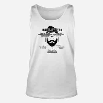 Lustiges Herren Unisex TankTop Bier und Bart Motiv, Weiß - Seseable